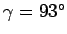 $\gamma=93^\circ$