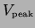 $V_{\mbox{\tiny peak}}$