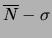$\overline N - \sigma$