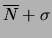 $\overline N + \sigma$