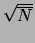 ${\sqrt{\overline N}}$