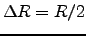 $\Delta R = R/2$